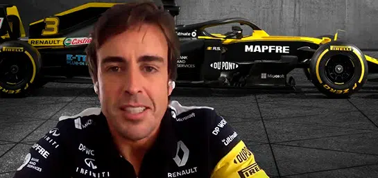 Fernando Alonso signs for Renault DP World F1 Team, a team sponsored by MAPFRE