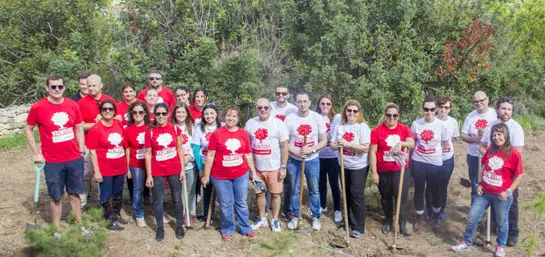 MAPFRE MALTA plant trees at University of Malta