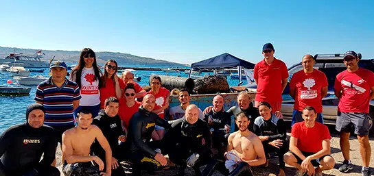 Underwater clean-up by MAPFRE Group and Malta Skin Divers Club